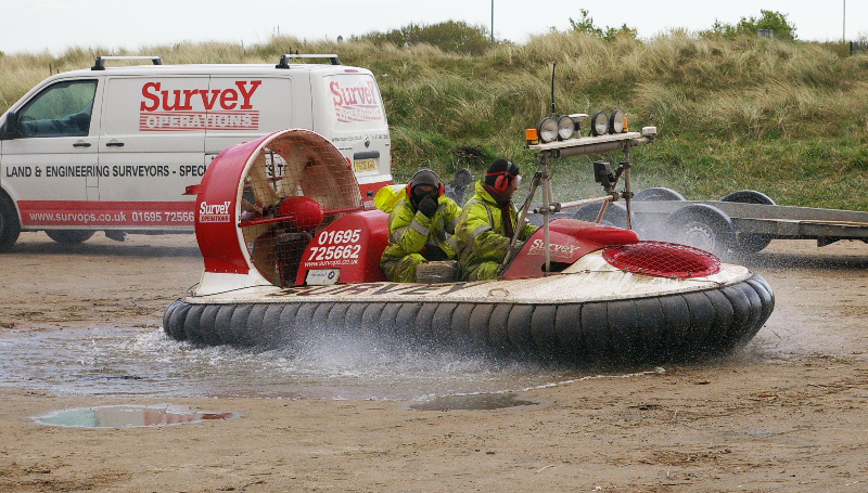 Surveying in a hovercraft