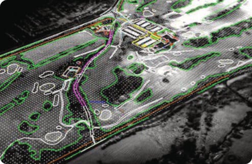 Topographic survey of the golf course