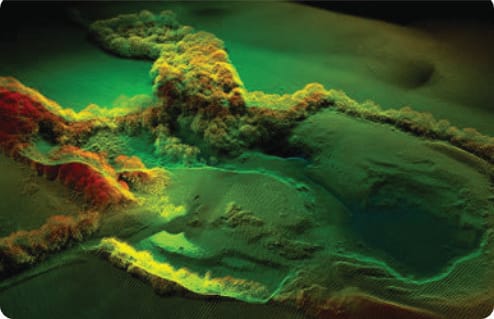Wingtra LiDAR data showing elevation on a quarry